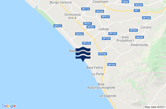 Mapa de mareas Cellole, Italy