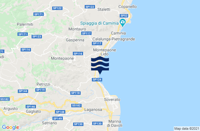 Mapa de mareas Cenadi, Italy