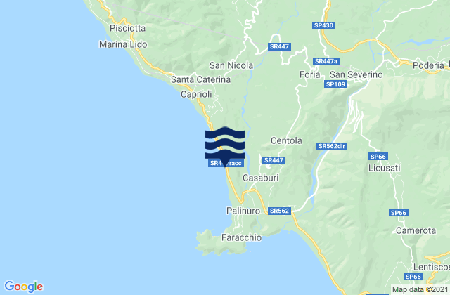 Mapa de mareas Centola, Italy