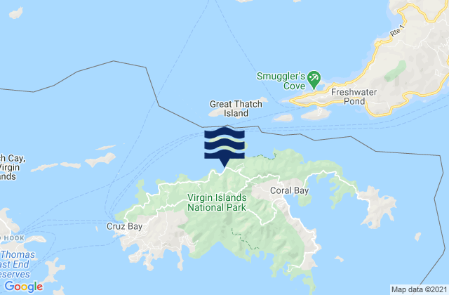 Mapa de mareas Central, U.S. Virgin Islands