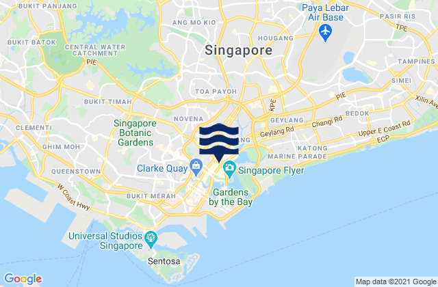 Mapa de mareas Central Singapore Community Development Council, Singapore