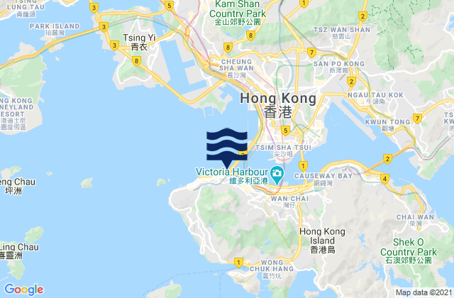 Mapa de mareas Central and Western District, Hong Kong