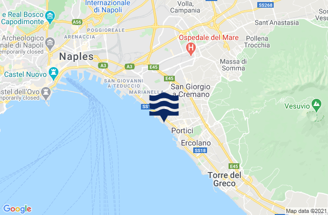 Mapa de mareas Cercola, Italy