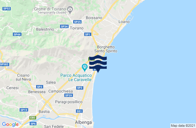 Mapa de mareas Ceriale, Italy