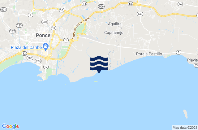 Mapa de mareas Cerrillos Barrio, Puerto Rico
