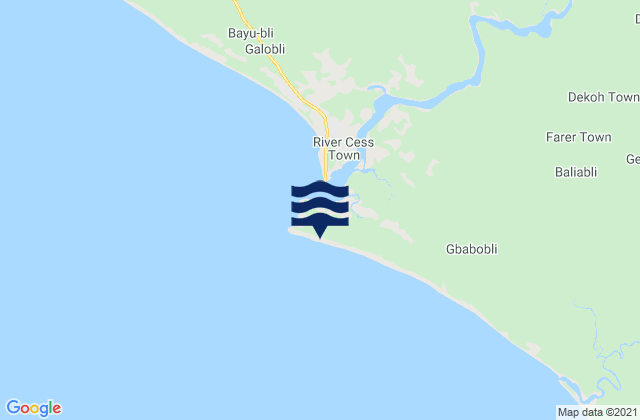 Mapa de mareas Cestos Bay, Liberia