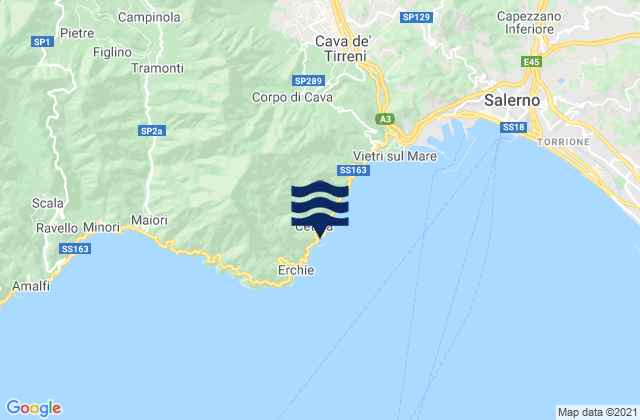 Mapa de mareas Cetara, Italy