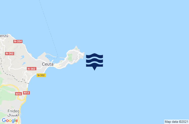 Mapa de mareas Ceuta Strait of Gibraltar, Spain