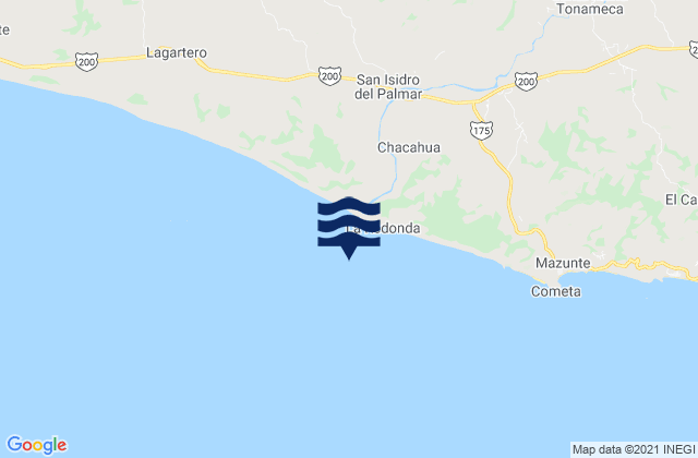 Mapa de mareas Chacahua, Mexico