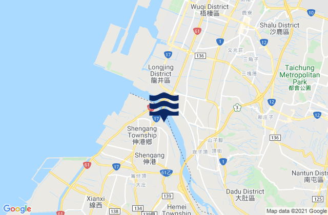 Mapa de mareas Chang-hua, Taiwan