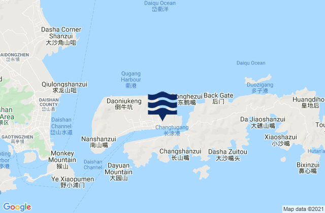 Mapa de mareas Changtu, China