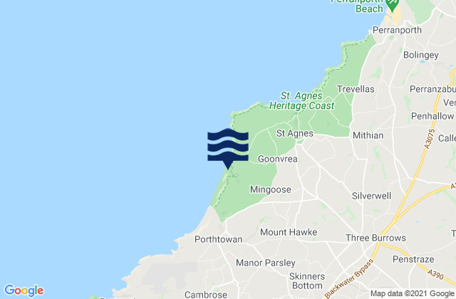 Mapa de mareas Chapel Porth Beach, United Kingdom