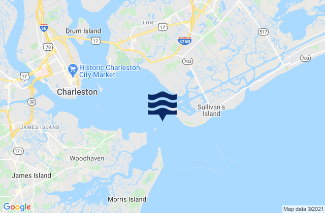 Mapa de mareas Charleston Harbor Entrance, United States