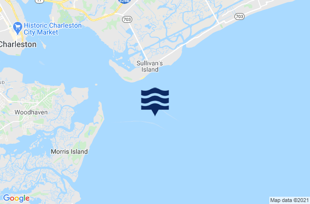 Mapa de mareas Charleston Hbr. ent. (between jetties), United States