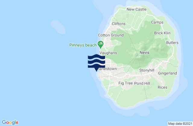 Mapa de mareas Charlestown, Saint Kitts and Nevis
