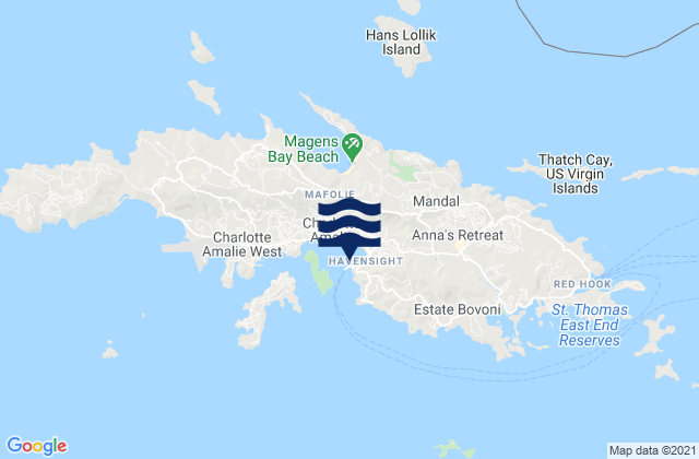 Mapa de mareas Charlotte Amalie (Saint Thomas), U.S. Virgin Islands