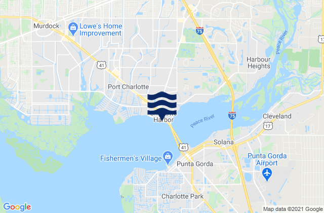 Mapa de mareas Charlotte Harbor, United States