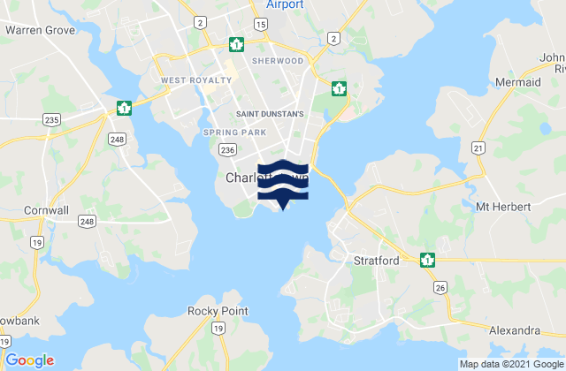 Mapa de mareas Charlottetown, Canada