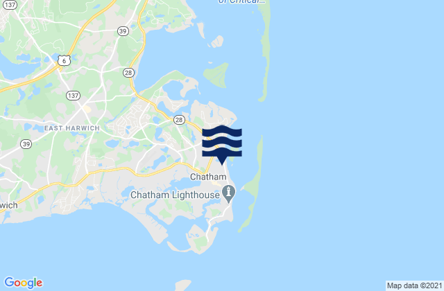 Mapa de mareas Chatham, United States