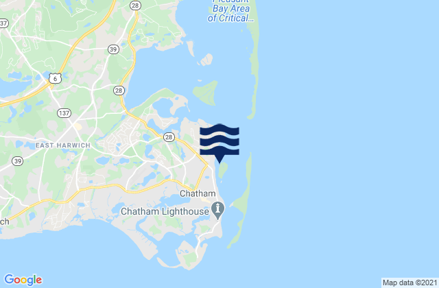 Mapa de mareas Chatham Harbor Aunt Lydias Cove, United States