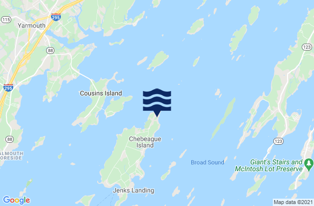 Mapa de mareas Chebeague Point, Great Chebeague Island, United States