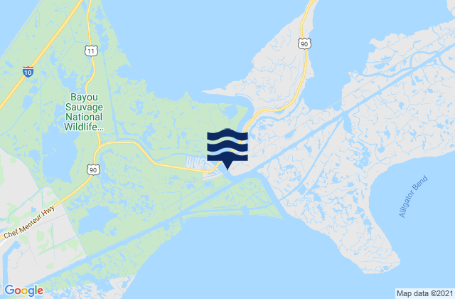 Mapa de mareas Chef Menteur Chef Menteur Pass, United States