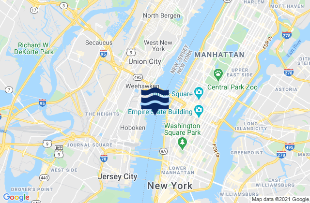 Mapa de mareas Chelsea Docks, United States