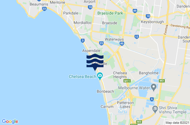 Mapa de mareas Chelsea Heights, Australia