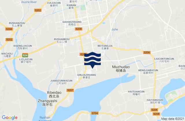 Mapa de mareas Chengqu, China