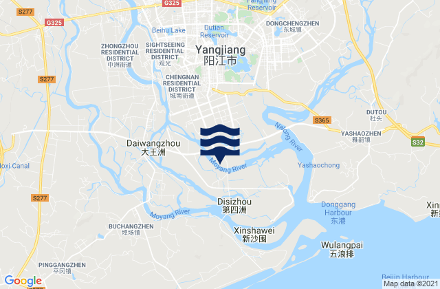 Mapa de mareas Chengxi, China