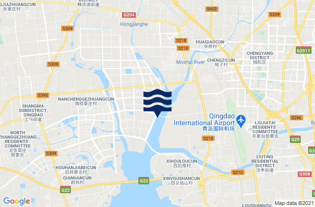 Mapa de mareas Chengyang, China