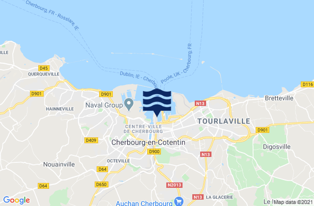 Mapa de mareas Cherbourg-Octeville, France