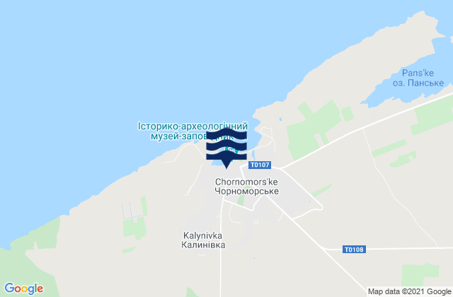 Mapa de mareas Chernomorskoye, Ukraine