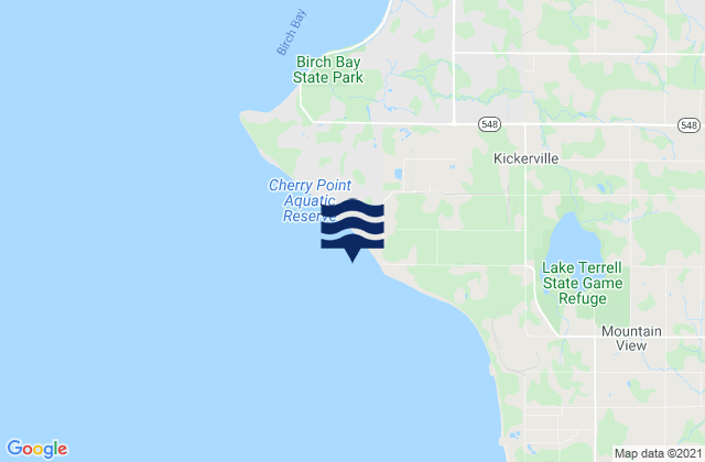 Mapa de mareas Cherry Point, United States