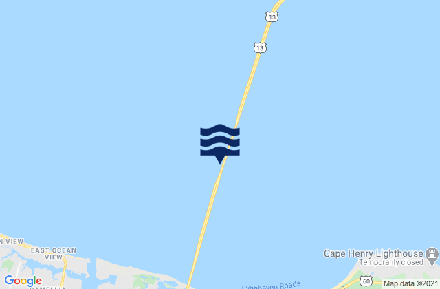 Mapa de mareas Chesapeake Bay Bridge Tunnel, United States