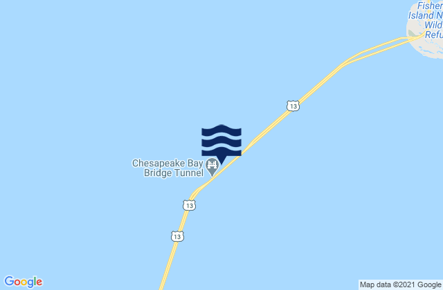 Mapa de mareas Chesapeake Channel (bridge tunnel), United States