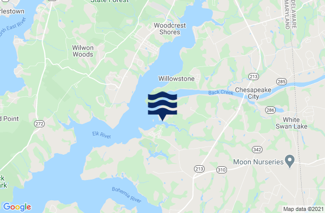 Mapa de mareas Chesapeake and Delaware Canal Chesapeake City, United States