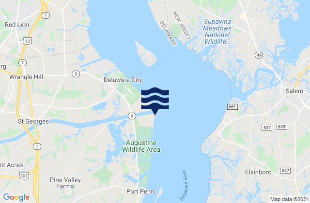 Mapa de mareas Chesapeake and Delaware Canal Entrance, United States