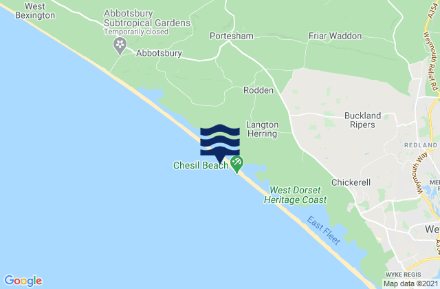 Mapa de mareas Chesil Beach, United Kingdom