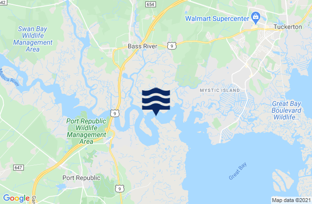 Mapa de mareas Chestnut Neck Boat Yard, United States
