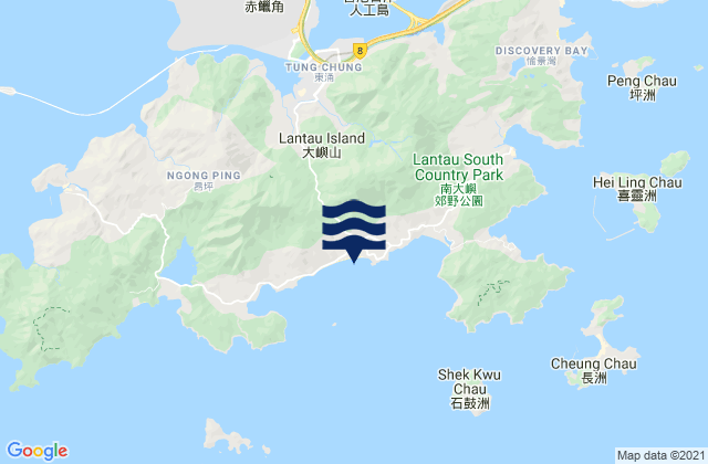 Mapa de mareas Cheung Sha, Hong Kong