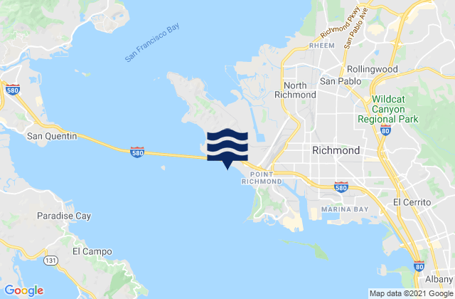 Mapa de mareas Chevron Oil Company Pier Richmond, United States
