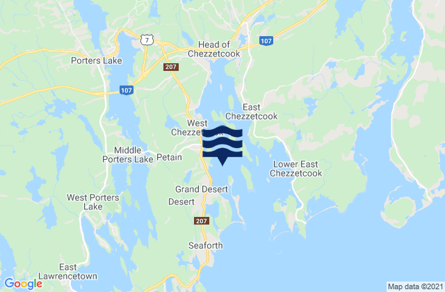 Mapa de mareas Chezzetcook Inlet, Canada