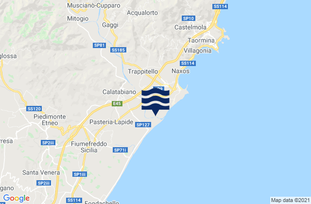 Mapa de mareas Chianchitta-Pallio, Italy