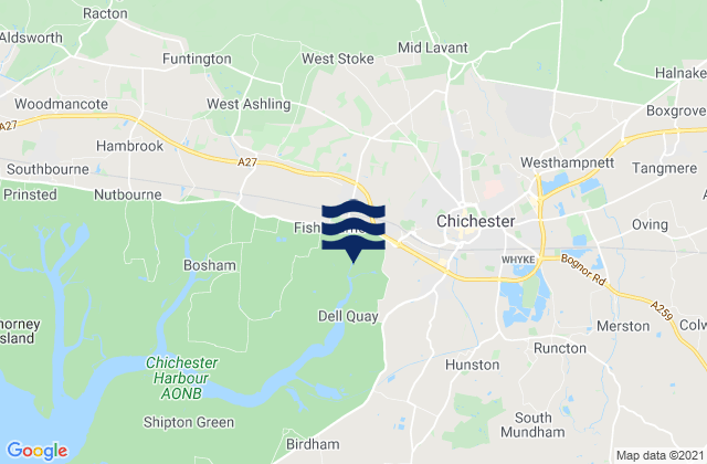 Mapa de mareas Chichester, United Kingdom