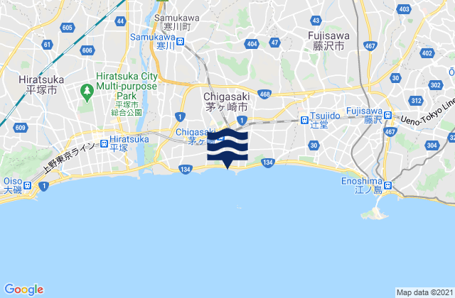 Mapa de mareas Chigasaki Shi, Japan