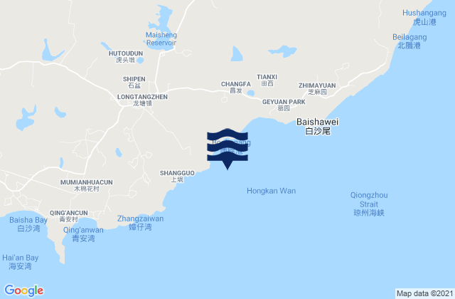 Mapa de mareas Chikan Wan, China