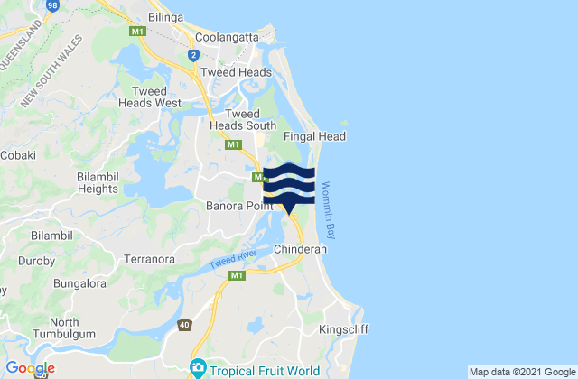 Mapa de mareas Chinderah, Australia