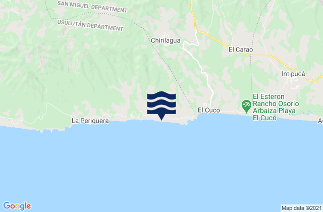 Mapa de mareas Chirilagua, El Salvador