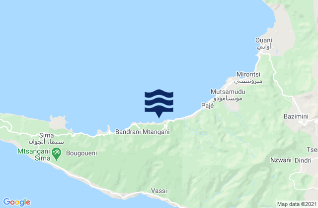 Mapa de mareas Chironkamba, Comoros